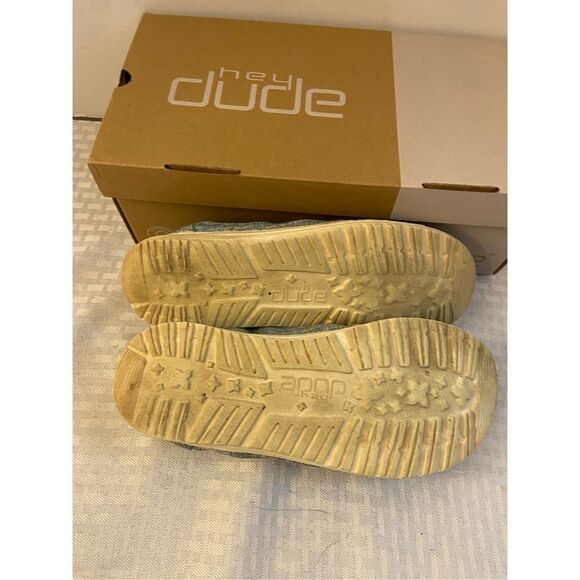 Hey Dudes size 7 Sky Blue color Wendy L Linen shoes discoloration (Read the desc - Picture 4 of 7